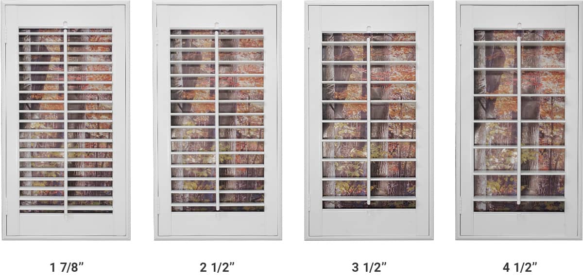 interior shutters louver size comparison