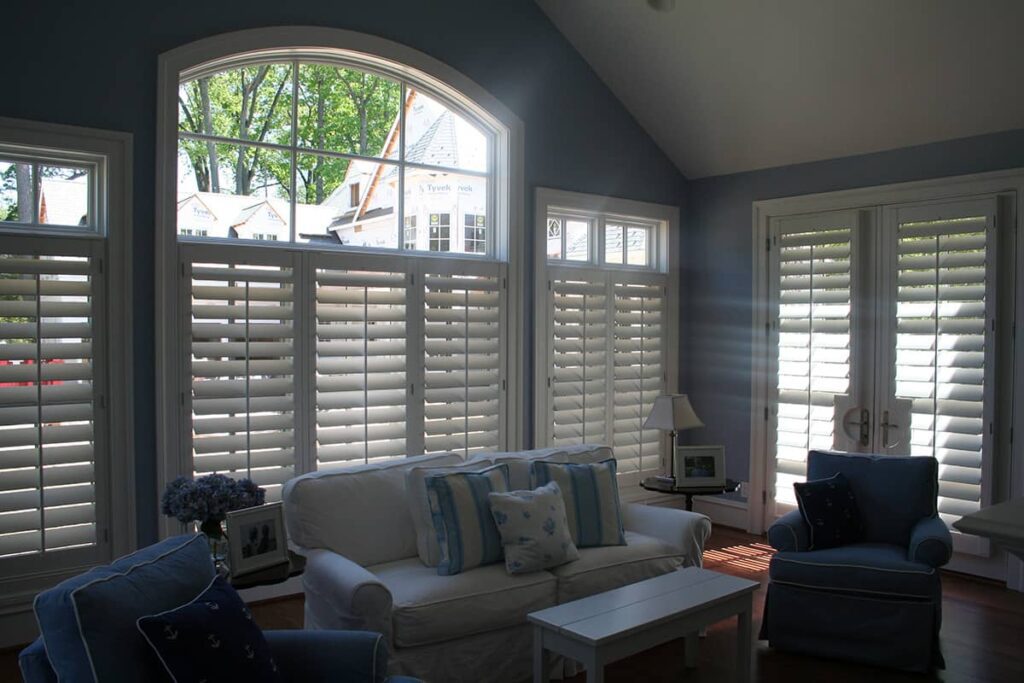 interior shutters with 4 1/2" louvers
