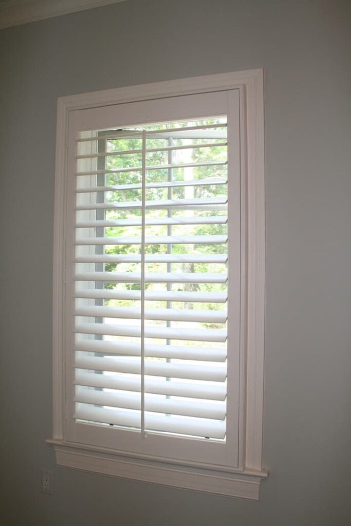 interior shutters with 3 1/2" louvers