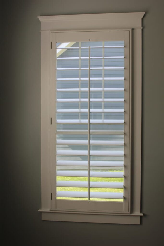 interior shutters with 4 1/2" louvers
