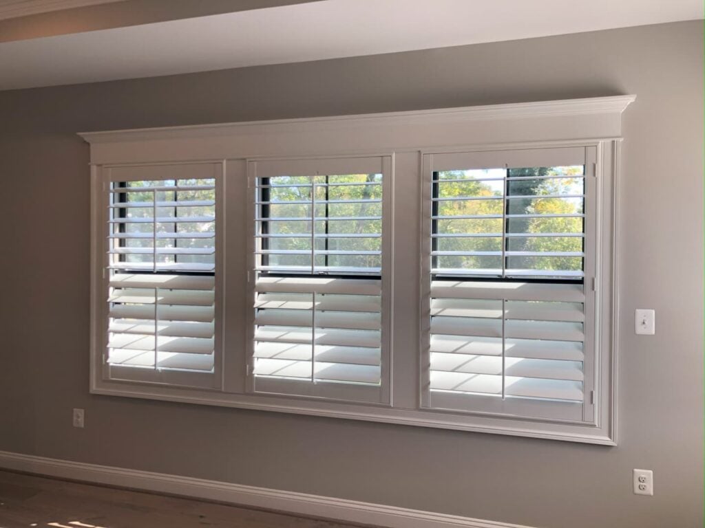 Interior shutters with 4 1/2" louvers