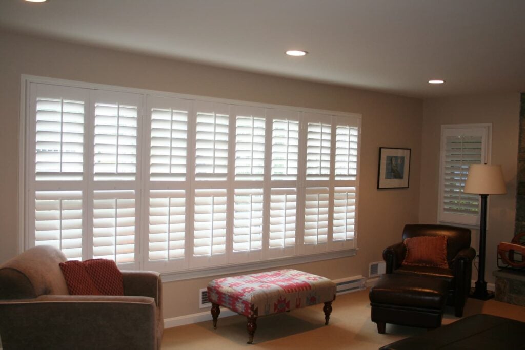 interior plantation shutters with 3 1/2 inch louvers