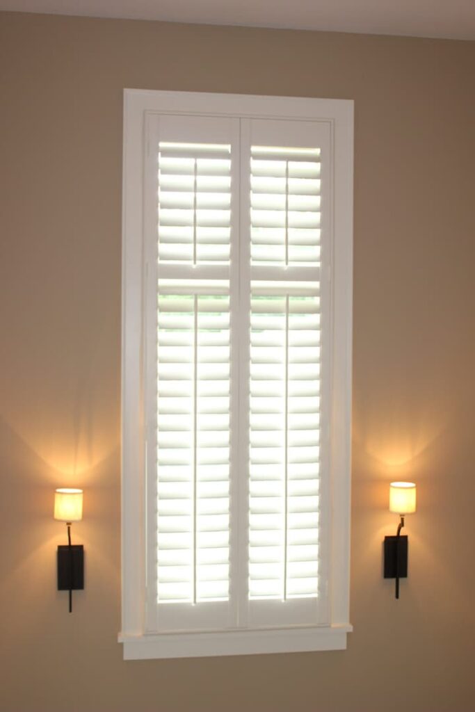interior plantation shutters with 3 1/2 inch louvers