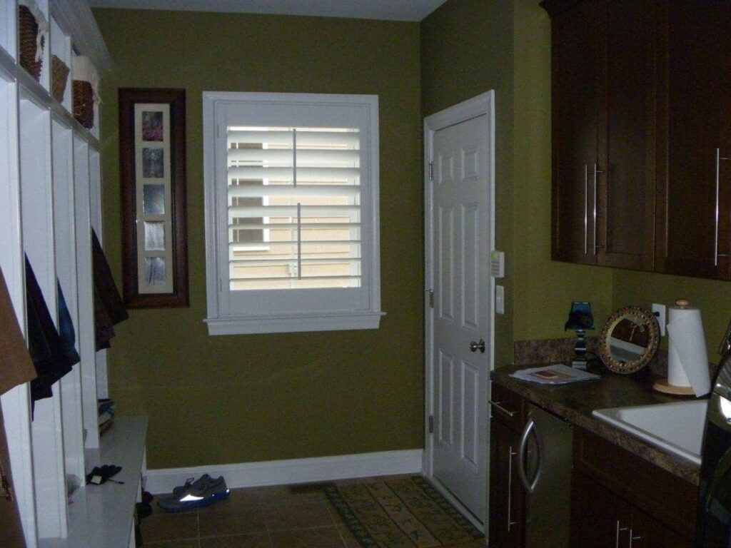 Interior shutters with 4 1/2" louvers