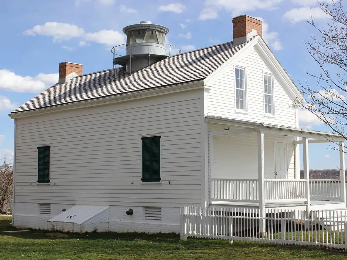 exterior shutters on Jones Point Lighthouse